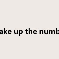 make up the number是什么意思