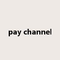 pay channel是什么意思