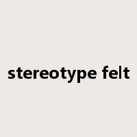 stereotype felt是什么意思