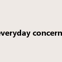 everyday concerns是什么意思
