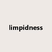 limpidness是什么意思