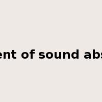coefficient of sound absorption是什么意思