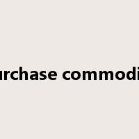 purchase commodity是什么意思