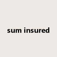 sum insured是什么意思