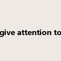 give attention to是什么意思