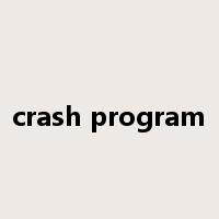 crash program是什么意思