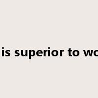 Man is superior to woman是什么意思