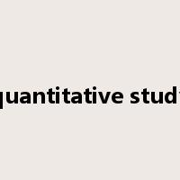 quantitative study是什么意思