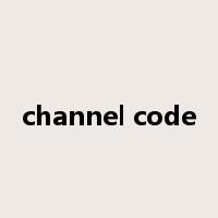 channel code是什么意思