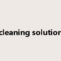 cleaning solution是什么意思