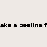 make a beeline for是什么意思