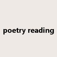 poetry reading是什么意思
