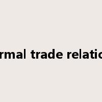 normal trade relations是什么意思
