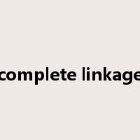 complete linkage是什么意思