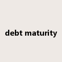 debt maturity是什么意思