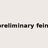 preliminary feint是什么意思