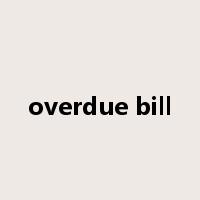 overdue bill是什么意思