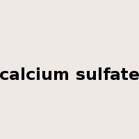 calcium sulfate是什么意思