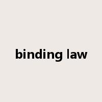 binding law是什么意思