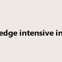 Knowledge intensive industry是什么意思