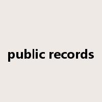 public records是什么意思