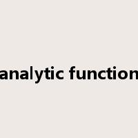 analytic function是什么意思