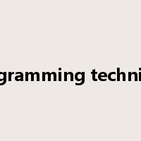 programming technique是什么意思