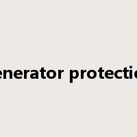 generator protection是什么意思