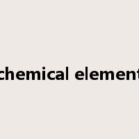chemical element是什么意思