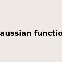 Gaussian function是什么意思