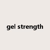 gel strength是什么意思