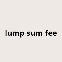lump sum fee是什么意思