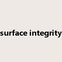 surface integrity是什么意思