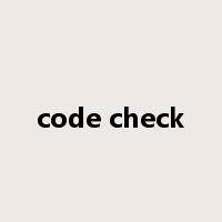 code check是什么意思