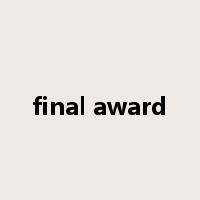final award是什么意思