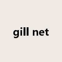gill net是什么意思