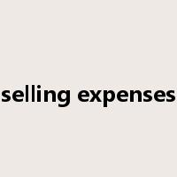 selling expenses是什么意思