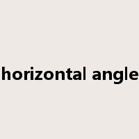 horizontal angle是什么意思