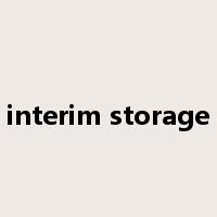 interim storage是什么意思