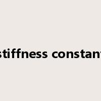 stiffness constant是什么意思