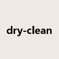 dry-clean是什么意思