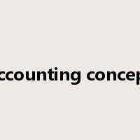 accounting concept是什么意思
