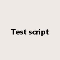 Test script是什么意思