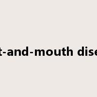 foot-and-mouth disease是什么意思