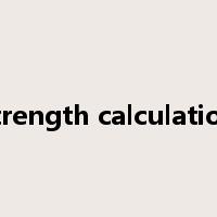 strength calculation是什么意思