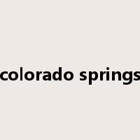 colorado springs是什么意思