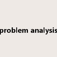 problem analysis是什么意思