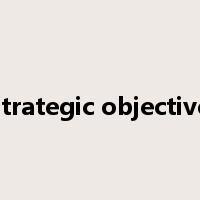 strategic objective是什么意思