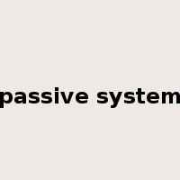 passive system是什么意思