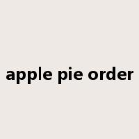 apple pie order是什么意思